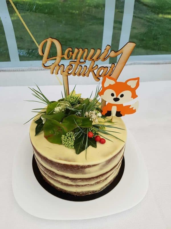 vaikų gimtadienio torto dekoracija