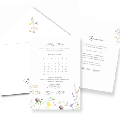 vestuviniai kvietimai su kalendoriuku